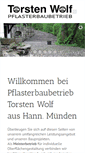 Mobile Screenshot of pflasterbau-wolf.de